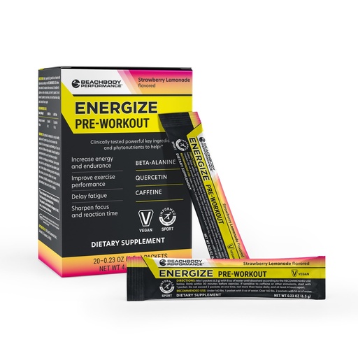 [BRSRAYIEAABR42YV] BODi Energize Pre Workout Powder - Beta-Alanine, Quercetin & Low-Dose Caffeine Formula for Enhanced Energy & Focus, Increase Energy & Endurance Supplement, Strawberry Lemonade Flavored, 20 Sticks