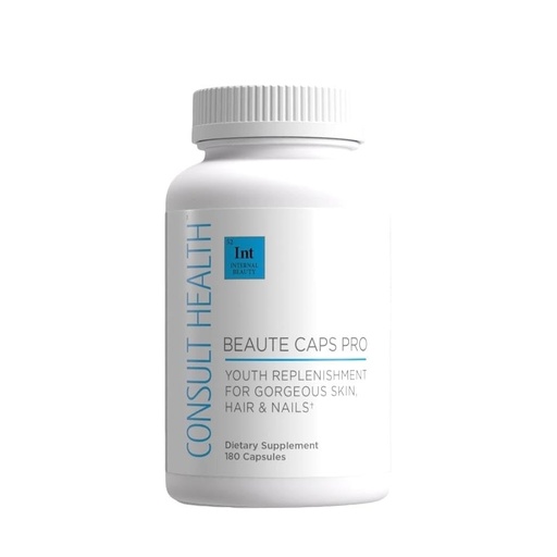 [BRSWGBQTBAPGMHTZ] Consult Health Beaute Caps PRO, Biotin 10,500 mcg, Clinically Tested Supplement with Collagen 50 mg & MSM 600 mg, Supports Healthy Hair Growth, Skin and Nails, USA Made, 180 Capsules