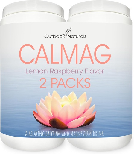 [BRSWYAT4OQBBADTZ] CalMag High Absorption 2:1 Calcium and Magnesium Citrate Powder Supplement; Supports Stress Relief, Sleep & Bone Strength, Lemon Raspberry Flavor, 16.5 oz. (Pack of 2)
