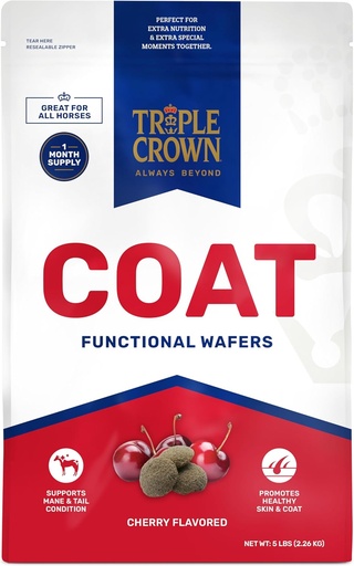 [BRSRABT6AEJRQYL7] Triple Crown Coat Wafers, Functional Horse Wafers, Horse Coat Supplement, Horse Skin Supplement Wafer, 5 lbs