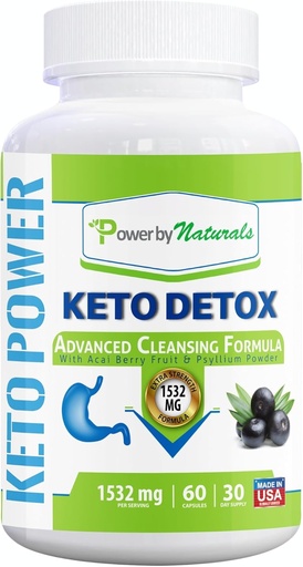 [BRSWGAQOPIJROCDO] Power By Naturals Keto Detox & Support - Gyógynövénykeverék energia és emésztési egyensúly - 60 kapszula