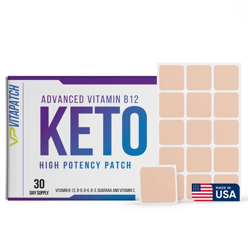 [BRSRMCQKC4NGCYI2] Keto Patch with B12 Methylcobalamin and Vitamin Guarana B12 Patch for Energy - 30 Day Supply Keto & Vitamin B12 Patches - Made in The USA