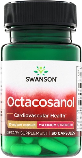 [BRSWIY36BR6AC2TY] Swanson Maximum-Strength Octacosanol 20 Milligrams 30 Capsules