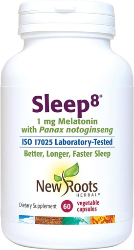 [BRSWYBL3BMGQKA3P] NEW ROOTS HERBAL Sleep Supplement, with Passion Flower, Chamomile, Hops, Panax Gingseng, Skullcap, Magnesium, Melatonin (60 Veg Caps) | Natural Sleep Aid