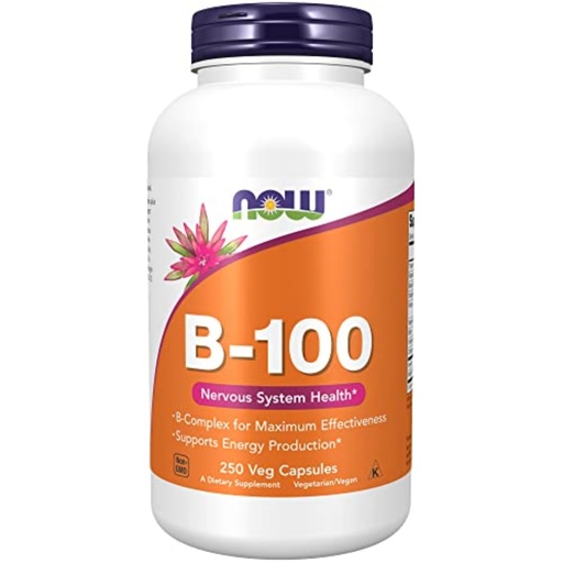 [BRSWIY32BQOBSAD4] NOW Supplements, Vitamin B-100, Energy Production*, Nervous System Health*, 250 Veg Capsules