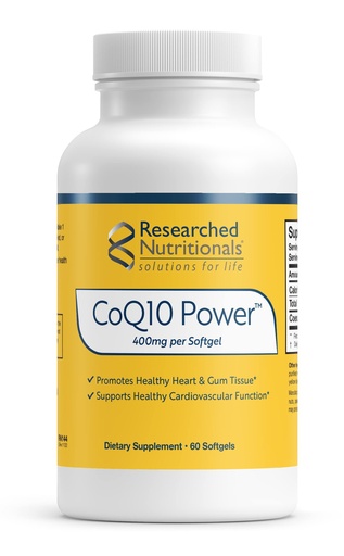 [BRSWIGQ6CMHBYFTI] Researched Nutritionals CoQ10 400mg Softgels for Heart Health - Therapeutic-Strength Coenzyme Q10 Supplement - Support Natural Energy & Immune Function, Promote Healthy Gum Tissue (60 Softgels)