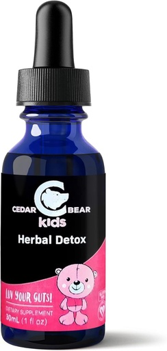 [BRSWGEA2B4AWMYD2] Cedar Bear Detoxifiere pentru copii este un supliment de plante lichid care ajută sistemul imunitar și protejează organele Care sunt adesea afectate 1 fl oz / 30 ml
