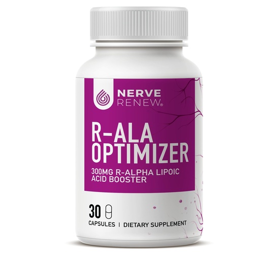[BRSW2ATQDMFWEAIZ] NERVE RENEW Optimizer - Nerve Support Supplement - 30 Capsules - 300 mg Stabilized R-Alpha Lipoic Acid per Capsule - Fast Absorption - Safe and All Natural