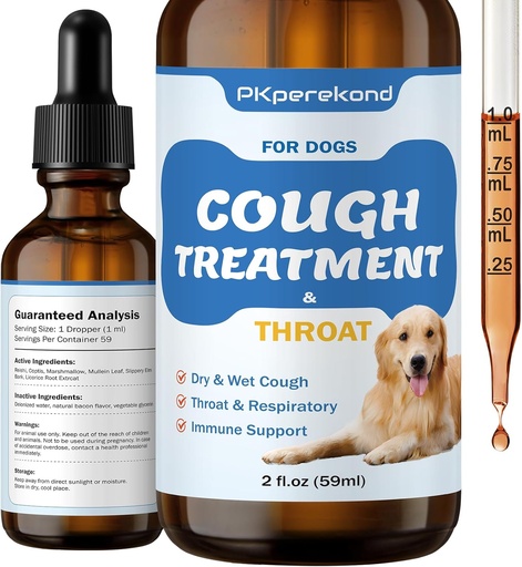[BRSRAGQKBFYQYEYU] Cough Treatment for Dogs - Relives Sore Throat, Dry & Wet Cough - Trachea Collapse and Respiratory Support - Immune Supplement for Dogs - Natural Herbal Remedy 2 oz