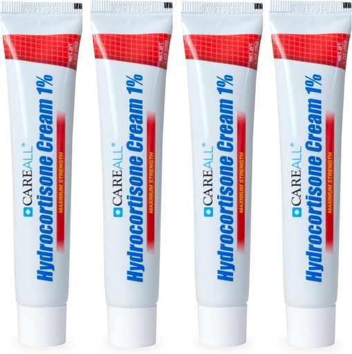 [BRSROFQEDMIGMYI6] แคร์ออล ไฮโดรคอร์ติโซน 1%, 1oz Tube (7 ชุด) ความแข็งแรงสูงสุด แอนตี้อิตเทคครีม, การบรรเทาจาก Itching and Rednes from Buugs, Eczma, diazis, ยาพิษ ไอวี่, Oake and Sumac