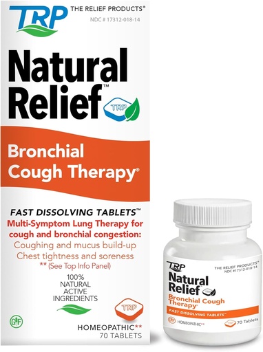 [BRSWIE3YCIHWI3LC] Produse de ajutor Terapia tuse Bronchial comprimate rapid de rezolvare - 100% ingrediente active naturale - 70 Conte