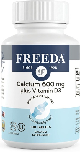 [BRSRMAAHDECQICD5] FREEDAuba D3 400 IU ile 600 mg - Essential Bone Support Supplement - Kosher, Gluten-Free, Easy-to-Swallow Tabletleri Kadınlar ve Erkekler için (Ct)