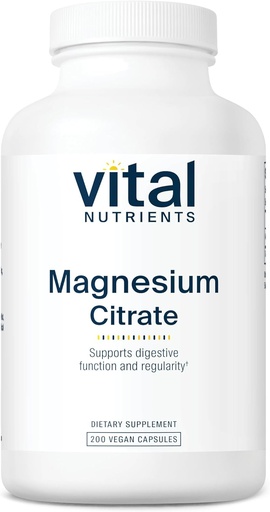 [BRSRAFIEOINRAD3H] Vital Nutrients Magnesium Citrate 150mg | Promotes Relaxation | Supports Sleep, Bone, Heart, Muscle, Kidney, & Nerve Health* | Vegan Supplement | Gluten, Dairy, Soy Free | 200 Capsules