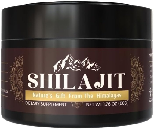 [BRSROHQBB5YB6FY7] Pure 100% Himalayan Shilajit, Soft Resin, Organic, Extremely Potent, Fulvic Acid (1.76 oz.)