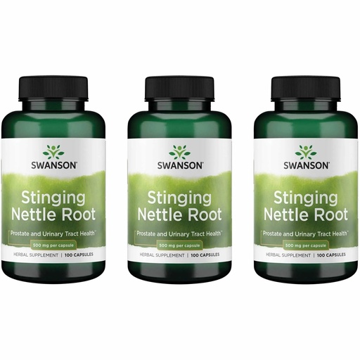 [BRSWGFAYOUHB6EYV] Swanson Stinging Nettle Root (Urtica Dioica) - Herbal Supplement - (100 Capsules, 500mg) (3 Pack)