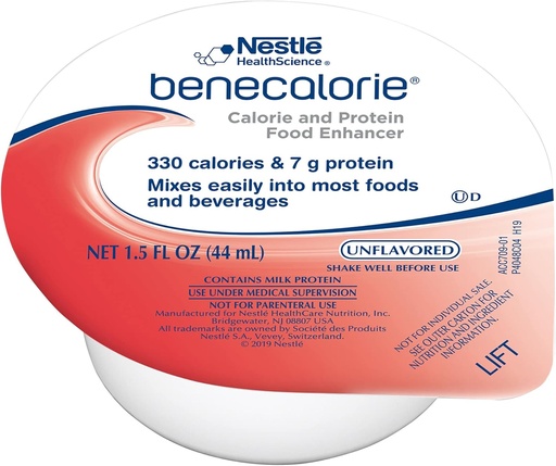 [BRSWIYY6OUNRYFT6] Benecalorie Calorie і протеїн Enhancer - Нефлаворед (330 Калорій, 7г протеїн) - 1,5 мл чашок, 24 пакет