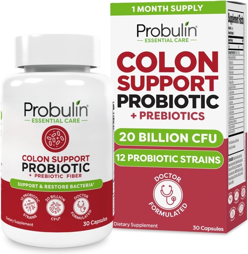 [BRSRAFQYBYFA2GQZ] Probulin Colon支持Probiotic Supplement, Daily Gut, Digestive, and Immune Health Probiotics for Men and Women, 20亿CFU, Vegan, 30 Counter Bottle 互联网档案馆的存檔,存档日期2013-12-20.