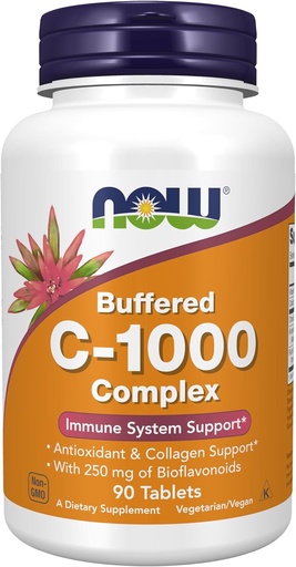 [BRSWIYTYCANWC3LG] AHORA Suplementos, Complejo Vitamina C-1000 con 250 mg de Bioflavonoides, Protección de Antioxidantes*, 90 Tabletas