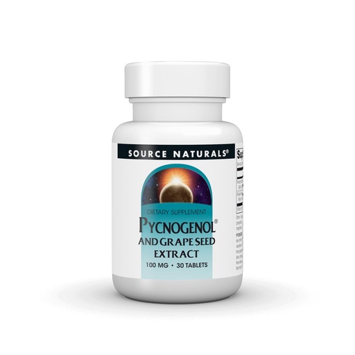 [BRSWIYQKAUCAOGY7] Source Naturals Pycnogenol & Grape Seed Extract, 100 mg 30 Tablets | Potent Combination of Two Powerful Natural Antioxidants*