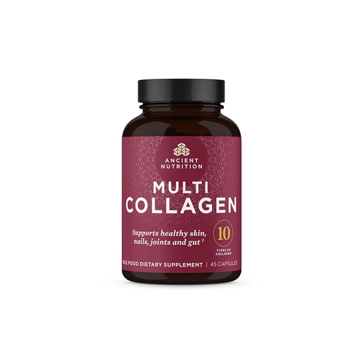 [BRSWGCQ2AV4GEFLU] Ancient Nutrition Collagen Pills Peptides Powder Supplement, 45 Count, Hydrolyzed Multi Collagen Pills, Types I, II, II, V & X, Supports Healthy Skin and Nails, Gut Health and Joint Support