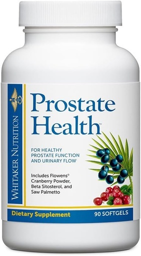 [BRSWI2T2CVYRQALK] Dr. Whitaker's Prostate Health with Saw Palmetto Extract, Flowens Cranberry Powder and Beta Sitosterol to Support Prostate Function, Bladder Health, and Promotes Peak Urinary Flow, 90 softgels