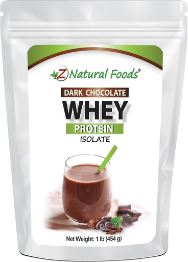 [BRSWGHAECV5REHY2] Syrovátkový proteinový izolát - Tmavá čokoládová příchuť s nulovým cukrem - Delicious All Natural Protein Powder - Mix in Smoothie, Shake, Juice, nebo recept - Hormon Free, Non GMO, & gluten Free - 1 LB