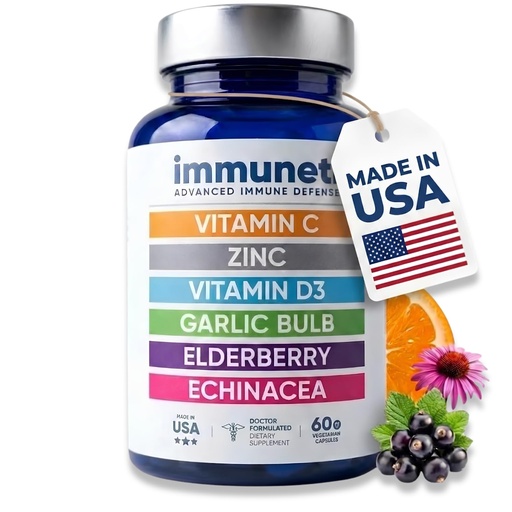[BRSWYZIDBUMGAAIV] Immuneti Advanced Immune Support – Doctor Formulated 6-in-1 Daily Immunity Supplement – Made in USA – With Vitamin C, D3, Zinc, Elderberry, Garlic & Echinacea - Vital Nutrients & Antioxidants (1)