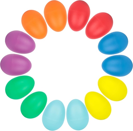 [BRSROBQTCUPAICDL] SallyFashion 14PCS Plastic Egg Shakers Set, Percussion Instruments Musical Egg Maracas for Kids Music Learning DIY Painting
