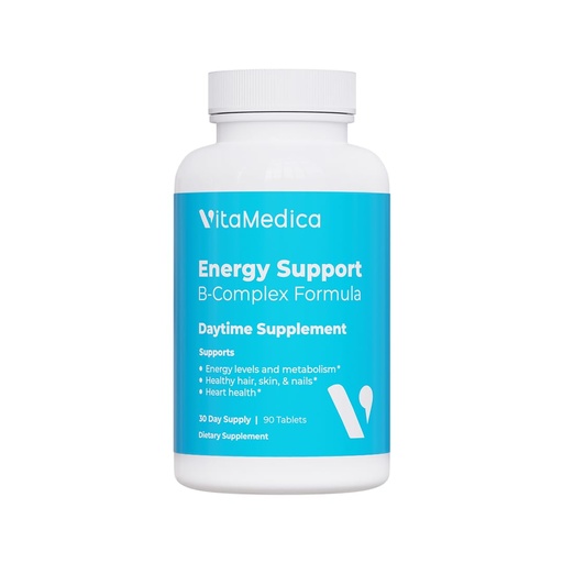 [BRSWIYIROZYAKCLI] VitaMedica | Energy Support Multivitamin w B Complex | Energy Booster | Vitamin B6 & B12 | Clarity & Focus | Biotin for Hair, Skin & Nails | Energy Supplements | 90 Ct