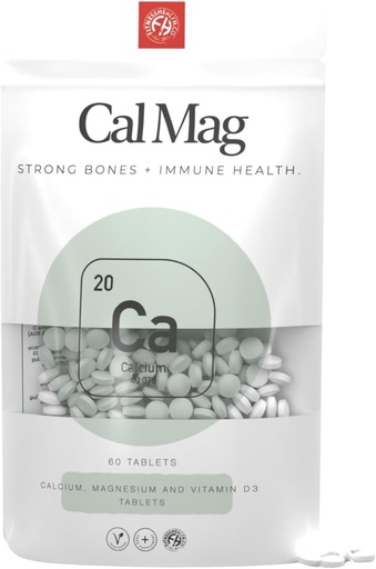 [BRSRMAI3A54A4DT7] Fitness Health Calcium Magnesium & Vitamin D Tablets - Calcium and Vitamin D Tablets - Vegan Vitamins Supplement - Non-GMO and Gluten Free - 60 Tablets