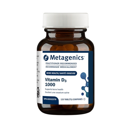 [BRSWIZQOB4BQGF3Y] Metagenics Vitamin D3 1000 IU - Vitamin D Supplement for Healthy Bone Formation, Cardiovascular Health, and Immune Support - 120 Count