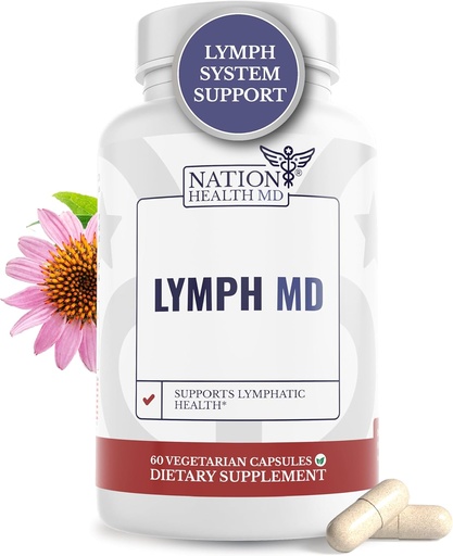 [BRSRAZYLBUFAICLX] Lymph MD - Lymphatic Drainage Supplement - with Bromelain, Echinacea, Burdock Root, Dandelion, Rutin, Kelp & More - Lymph System Support for Women & Men - 60 Capsules