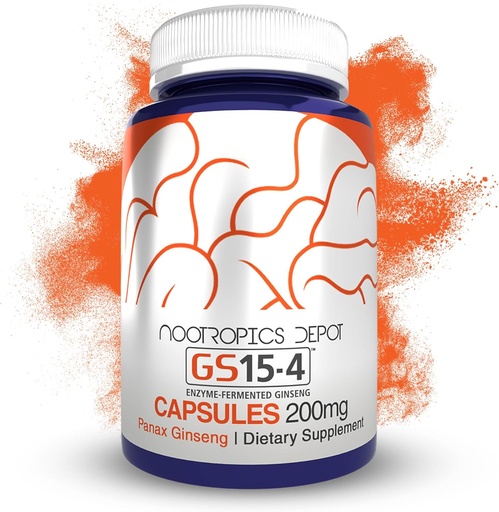 [BRSWGZL4PIMAYCL7] Nootropics Depot GS15-4 Panax Ginseng Extract Capsules | 200mg | 30 Count | Adaptogen Supplement | Ayurveda Herb | Supports Healthy Stress Levels
