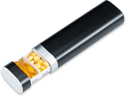 [BRSW2AQOOQOWCYI4] Betife Travel Pill Organizer Weekly 7 Day, Compact Daily Pill Box, Portable Medicine Case, Support de pilule mignon pour suppléments de vitamines, Organisateur de pilules en forme de tiroir (noir)