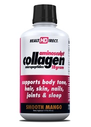 HEALTH DIRECT AminoSculpt Sugar-Free Collagen Supplement - High Potency Medical-Grade Protein for Hair, Skin, Nails & Joints, Grass-Fed, Non-GMO, Liquid Collagen - Smooth Mango - 15 Fl Oz