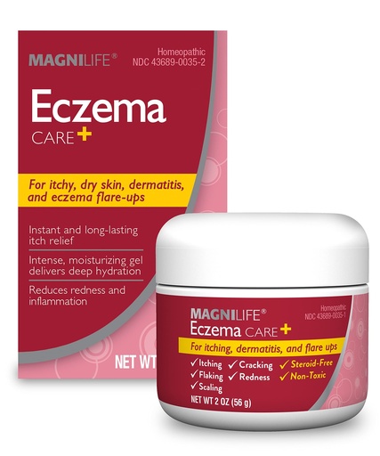 [BRSWG2Q5CIFRQCY4] MagniLife Eczema Care+, 2 Oz, Moisturizing Gel for Itchy, Dry Skin, Fast Relief for Dermatitis & Eczema Flare-Ups with Natural Ingredients, Aloe, Calendula & Tea Tree Oil, No Steroid & Parabens