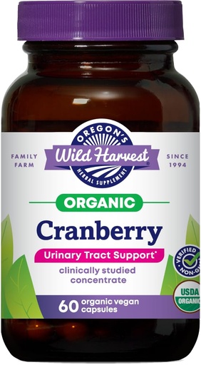 [BRSWIGL7C54QKHT6] Oregon's Wild Harvest Cranberry Organic Non-GMO Supplement Urinary Tract Support