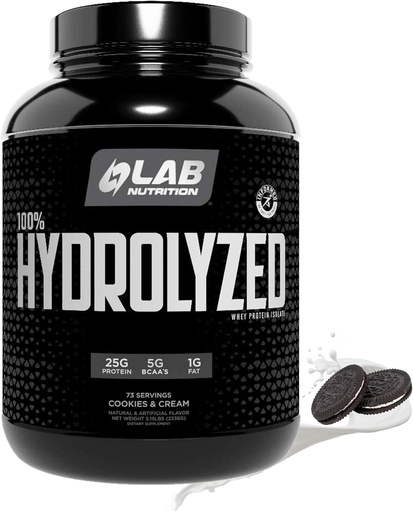 [BRSRO234PINWAFY3] 100% Hidrolyzed Whey Protein Isolate (5 Pound, Cookies və Krem Flavor) 25gr Protein, Build Muscle, Lean Muscle Growth, Easy Digestion, Gluten Free, Lactose Free, Fast Absorbing.