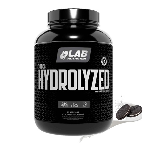 [BRSRO234PINWAFY3] 100% Hydrolyzed Whey Protein Isolate (5 Pounds, Cookies and Cream Flavor) 25gr of Protein, Build Muscle, Lean Muscle Growth, Easy Digestion, Gluten Free, Lactose Free, Fast Absorbing.