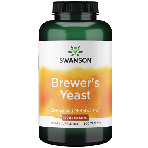 [BRSWIYAGPMOG2YDE] Swanson Brewer's Yeast - B Complex Vitamin Formula (500mg, 500 Tablets)