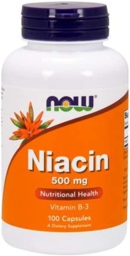 [BRSWIZYNBICRWD36] NOW Foods - Niacin Vitamin B-3 500 mg. - 100 Capsules ( Multi-Pack)