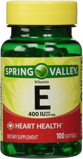 [BRSWIYLZBF7A23IV] Spring Valley - Vitamin E 400 IU, Water Soluble, 100 Softgels