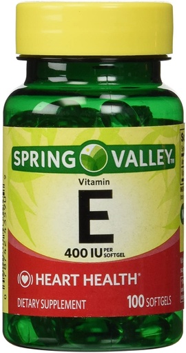[BRSWIYLZBF7A23IV] Spring Valley - Vitamin E 400 IU, Water Soluble, 100 Softgels