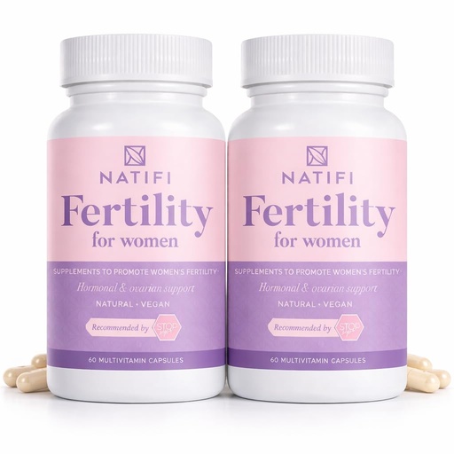 [BRSRMGARDMFGMGT6] Natifi Conception Prenatal Vitamins for Women (2 Bottles) | Fertility Pre Pregnancy Multivitamin with Myo Inositol, Folic Acid, Vitex | Women’s Daily Support Supplement | 60 Capsules Each