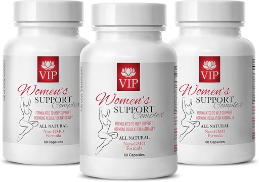 [BRSWGZD2CEBRYAYY] ホットフラッシュ更年期リリーフ - 女性のサポートコンプレックスナチュラル - リコリスルートエキス - 3ボトル(180カプセル)