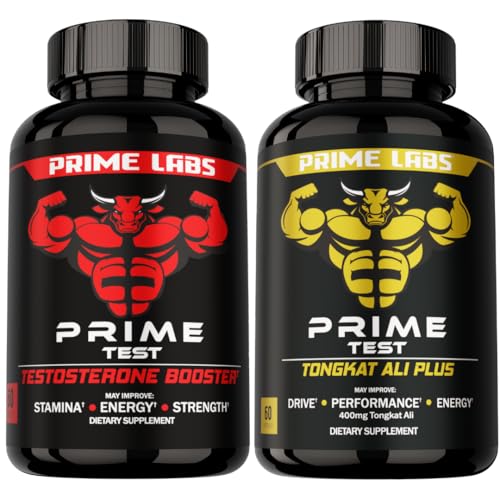 [BRSROBAFDENWKDTU] Prime Labs Prime Test Testosterone Booster (60 ct) + Tongkat Ali Plus (60 ct)