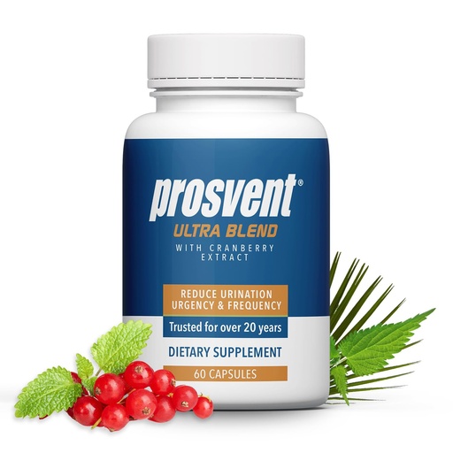 [BRSWIAI6BJ5AECD2] Prosvent Advanced Prostate Support Ultra - Natural Supplement with Saw Palmetto, Pygeum, Lycopene, Stinging Nettle, Beta Sitosterol, Cranberry and More to Ease Urinary Frequency & Urgency (60 Count)