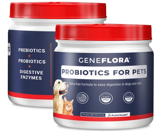 [BRSWGGT2DMBQOFDP] Geneflora Digestive Enzymes Prebiotics & Pet Probiotics 125 Grams, 2 Pack | Dog Probiotics for Digestive Support