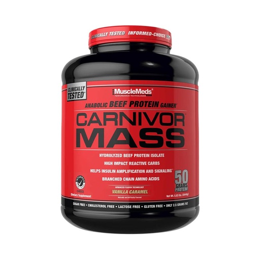 [BRSWIHIQOUCQCEIV] MuscleMeds Carnivor Mass - Vanilla Caramel