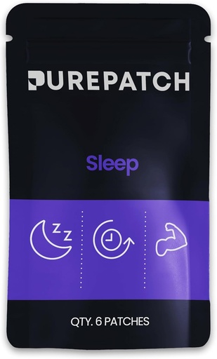 [BRSROHYZBUIWA2TG] Patch de sueño puro de parche – Patch tópico vegano de base vegetal – Glycinate de magnesio – GABA – L-Theanine – Apigenin – No ingerible – Resistente al agua – Gentle on Skin – Gluten Free – Made in USA –6 Patches